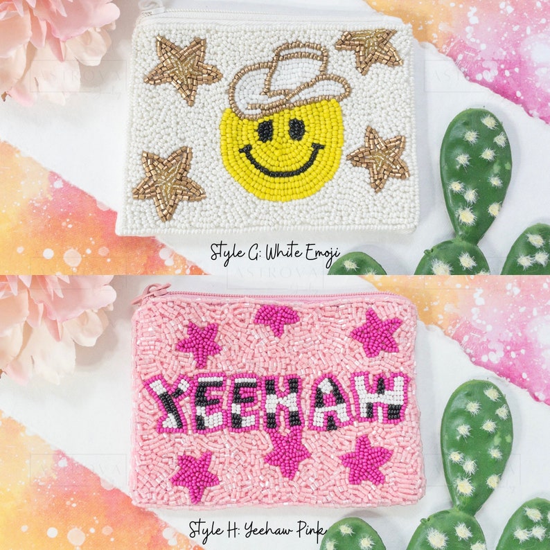 Cowgirl Seed Bead Coin Purse Nashville Bachelorette Gifts Etsy