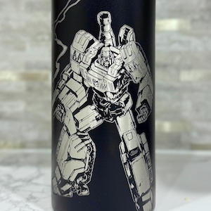 Megatron Transformers Tumbler: Laser Engraved, Insulated Steel, Personalized