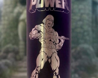 Personalized He-Man Tumbler – Custom Name Engraved – Masters of the Universe Inspired Gift – Skeletor Cup – 20oz 40oz Fan Gift