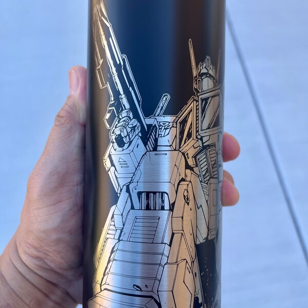 FREE Personalization Transformers Autobots Optimus Prime Custom Insulated Steel Laser Engraved Etched Tumbler Cup Water Bottle 40 oz