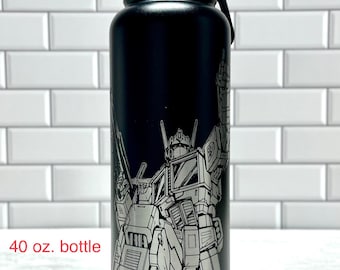 Transformers  More than Meets the Eye Stainless Steel Water Bottle -  Custom Fan Art