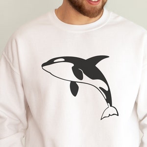 Orcas Sweatshirt, Orcas, Killer Whales, Oceans, Beach, Gift For Her, Gift For Him, Killer Whale Gift, Ocean life shirt, Orca shirt, Whales