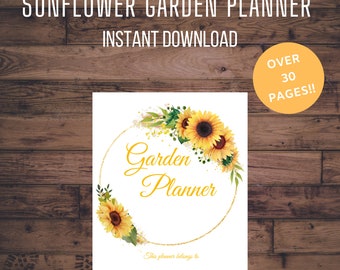 Planificador de jardín imprimible, Rastreador de jardinería, Diario de jardín, Organizador de jardinería, Tamaño carta