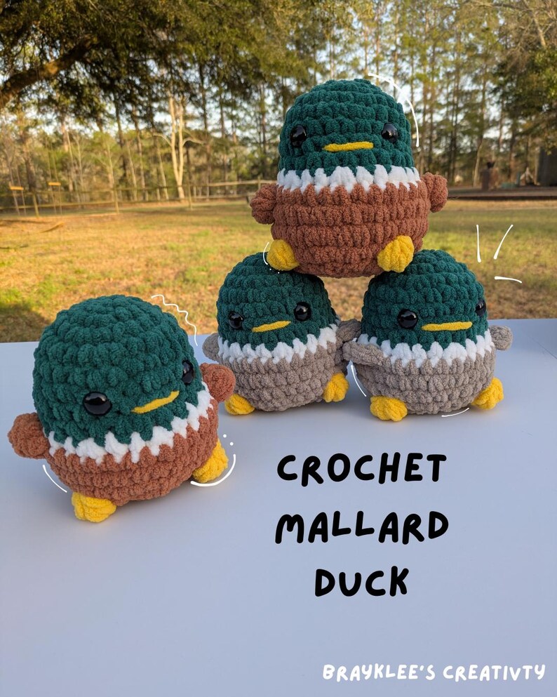 Handmade Crochet Mallard Duck Toy main image 1