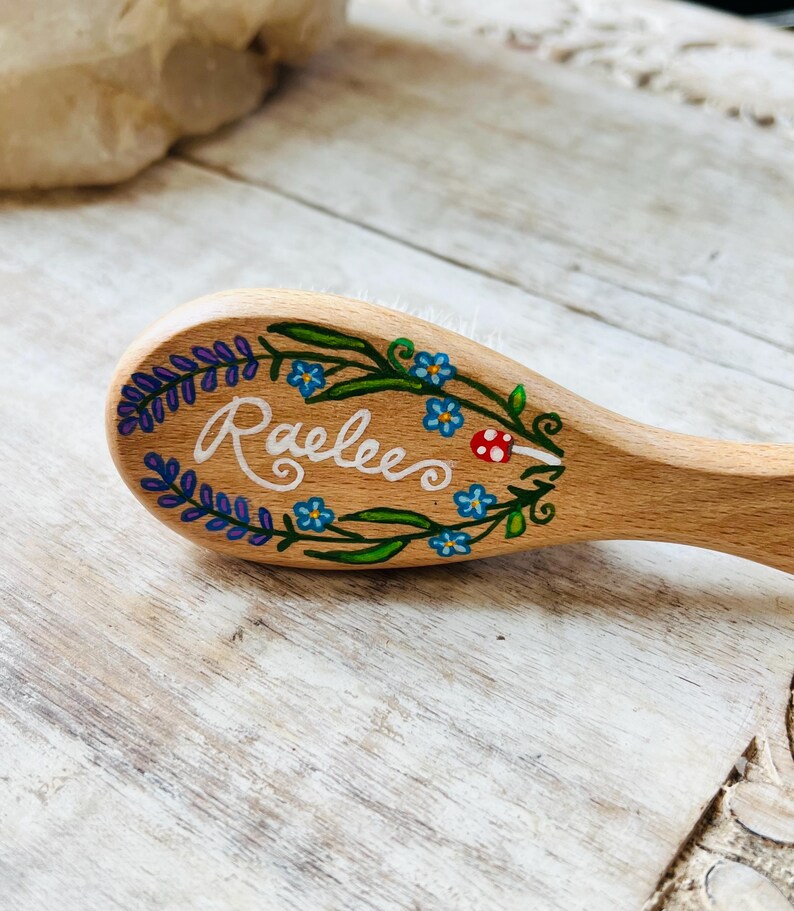 Custom Wooden Baby Brush, Hand Painted Baby Keepsake - Etsy