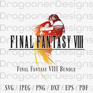 ファイナルファンタジー VIII ロゴ SVG バンドル、FF8 バンドル、ファイナルファンタジー 8 SVG、ファイナルファンタジー SVG、FF8 SVG、FF8 ロゴ、ファイナルファンタジー バンドル