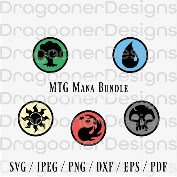 MTG マナシンボル SVG バンドル: マジックカットファイル (デジタル