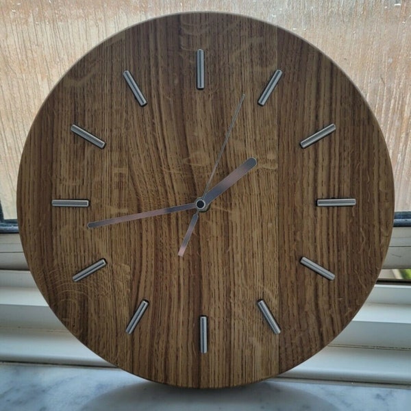 Oak Wall Clock Etsy UK