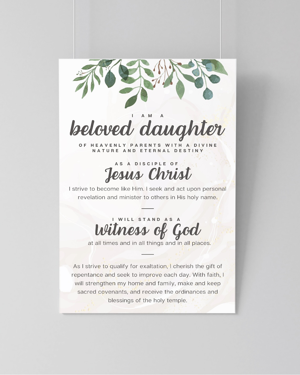 Young Women LDS Theme Printable, New YW LDS Theme Digital Download ...