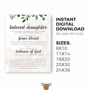 Young Women LDS Theme Printable, New YW LDS Theme Digital Download ...