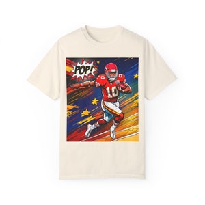 Isiah Pacheco #10  Kansas City Chiefs Comic Superhero T-Shirt NFL (Comfort Colors Tshirt)
