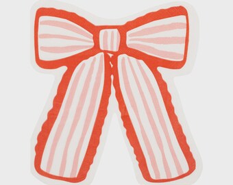 Valentine Bow Shaped Napkins – Paper Dinner Napkins (Set of 24)