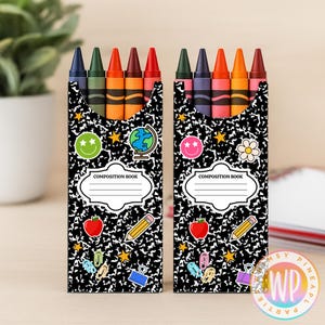 Back to School Mini Crayon Favors | Personalized 4-Pack Crayons for Kids | Custom Crayon Classroom Gift | Ready to Gift | BTS