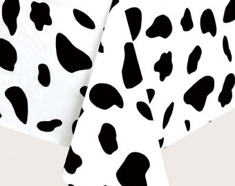 Mantel con estampado de vaca: Cubremesas para fiestas temáticas de animales de granja (42,5" x 70,8")