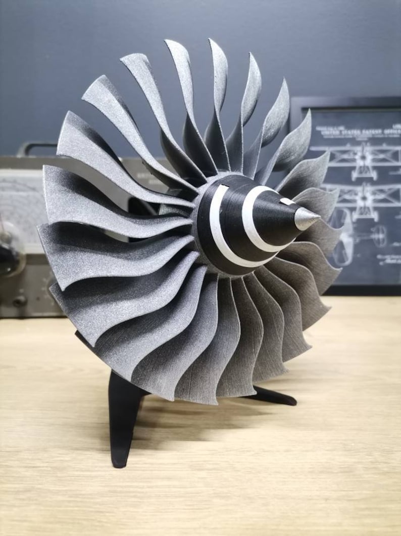 Jet Engine Turbofan Blade Decor Aeroplane Motor Etsy