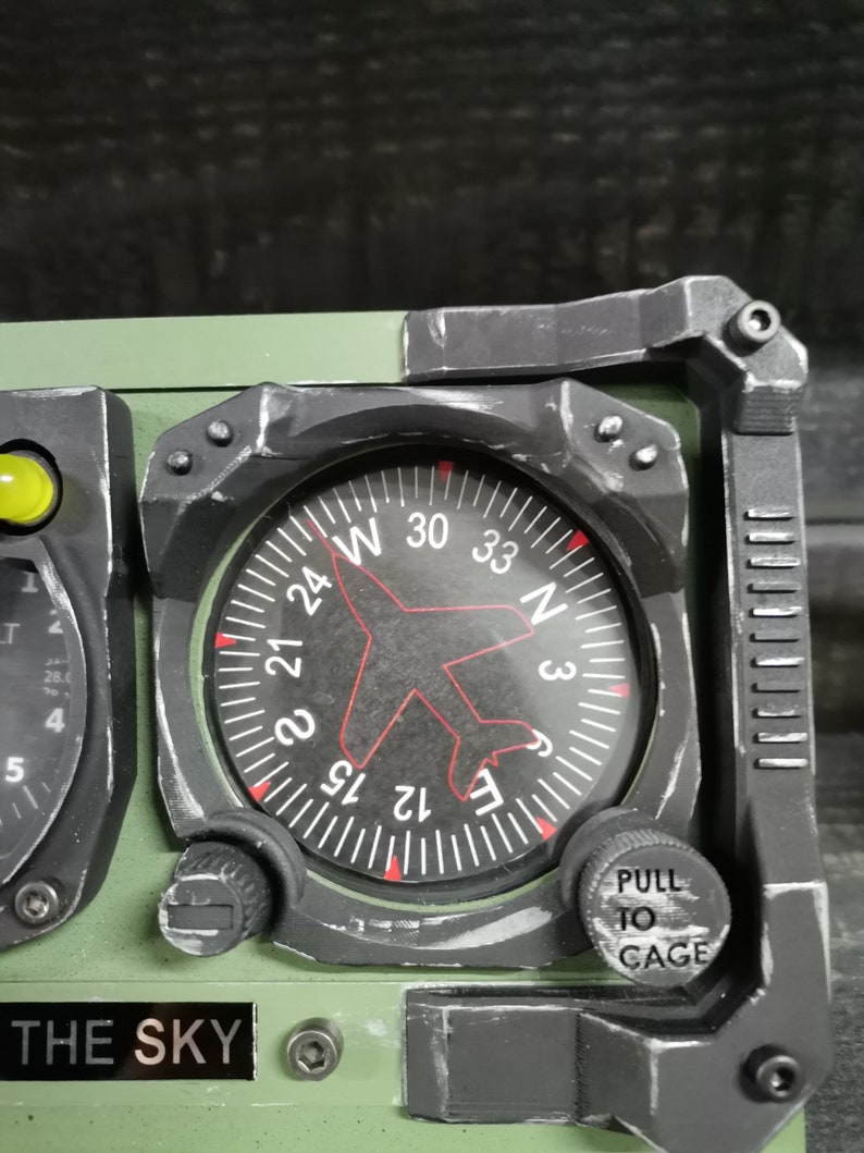 Reloj de escritorio estilo avión industrial, velocidad aérea, altímetro, brújula, reloj de escritorio de regalo de aviación. imagen 6