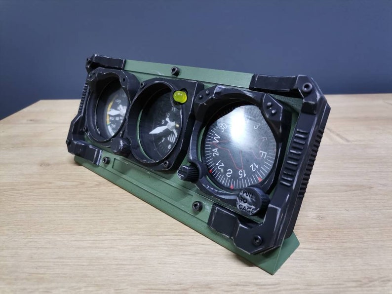 Industrial Aircraft Style Desk Clock Airspeed Altimeter Etsy