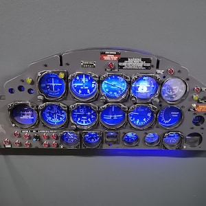 T33 Aircraft Cockpit Panel - RGB Illuminated Wall Decor