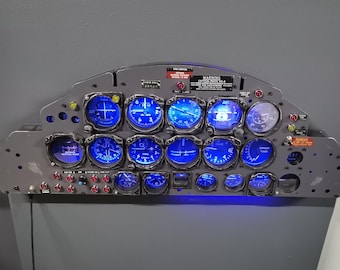 T33 Aircraft Cockpit Panel - RGB Illuminated Wall Decor