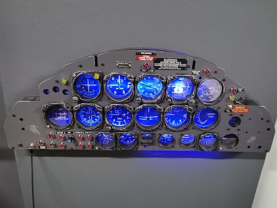 T33 Aircraft Cockpit Panel - RGB Illuminated Wall Decor - Etsy