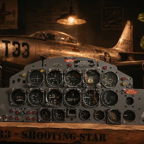 T33 Shooting Star Cockpit Panel | Aviation Decor | Aircraft Wall
