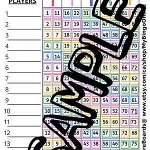 Double action straight mixed Facebook bingo sheet 15 line 75 ball mixed bingo