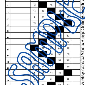 Blackout bingo mixed & straight 75 ball 15 lines social media bingo