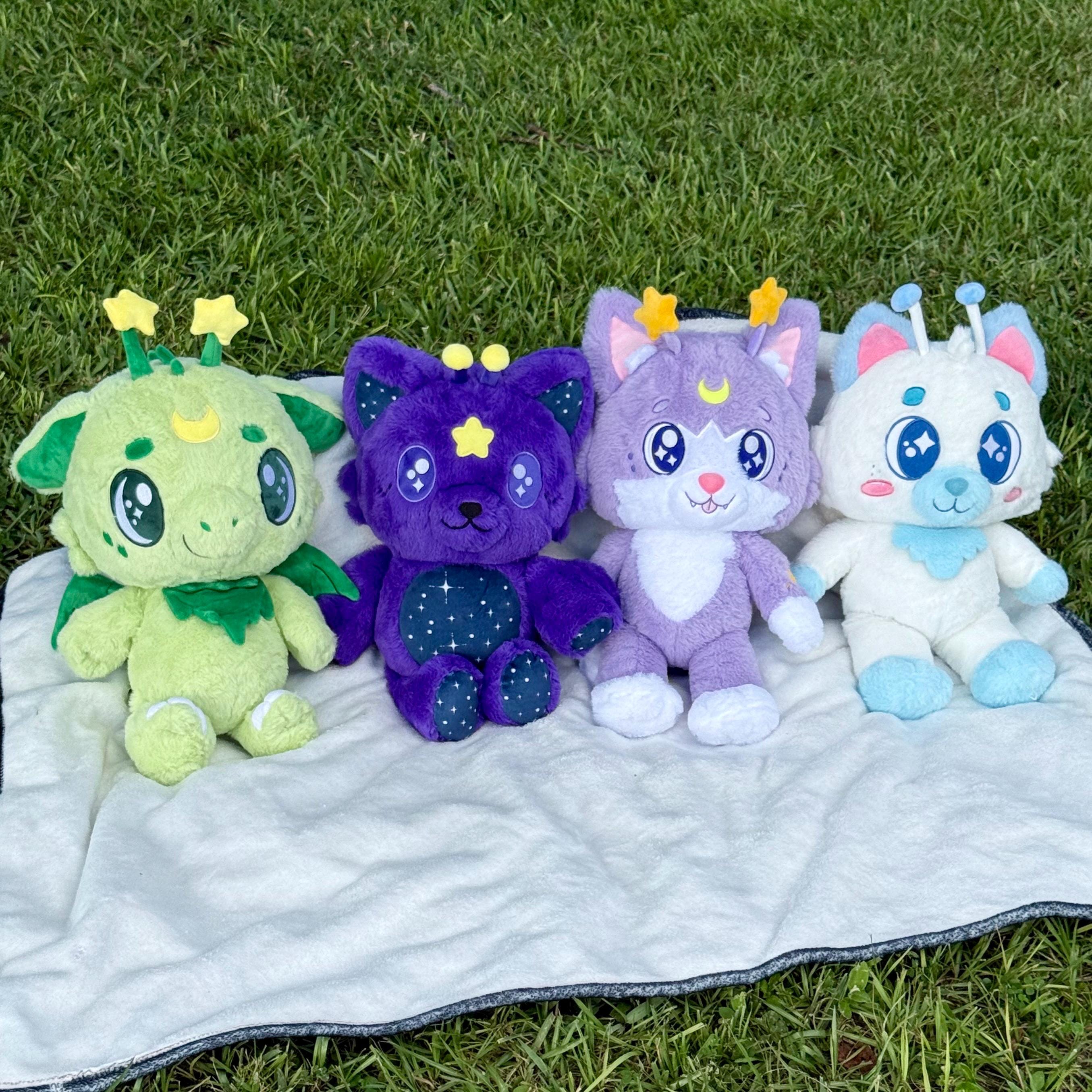 Purple Alien Cat Plush Soft Kawaii Space Plushie Kawaii Invaders