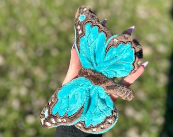 Handmade Embroidered Butterfly Plush Gift Luna moth custom plush