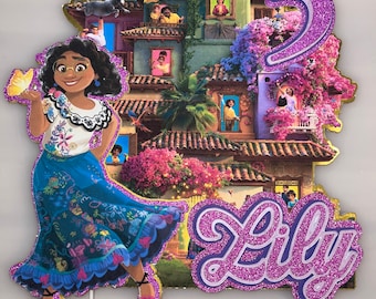 Personalised Encanto Birthday Cake Topper - Personalise with Any Name and Age
