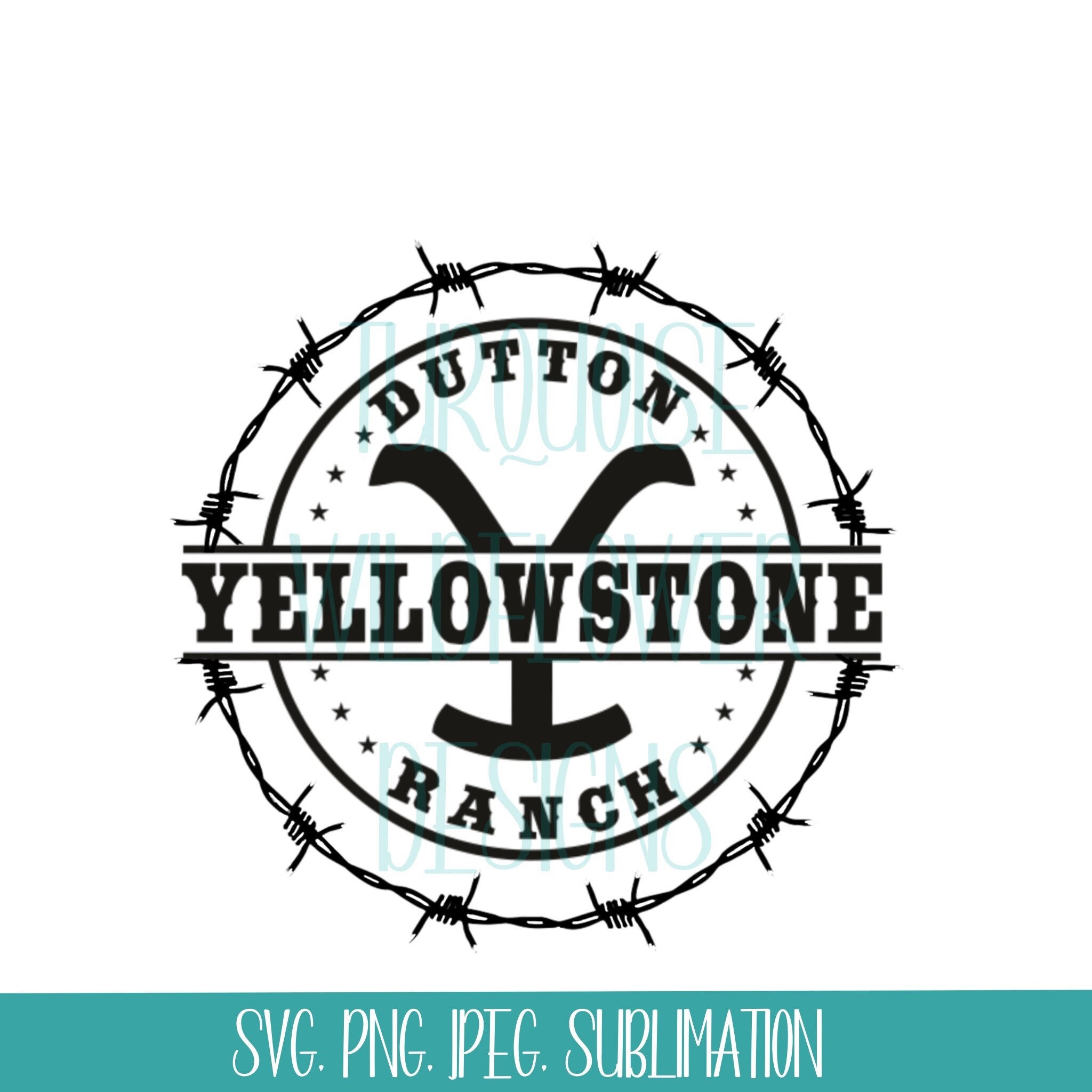Yellowstone Svg Yellowstone Png Barbed Wire Yellowstone Etsy Australia