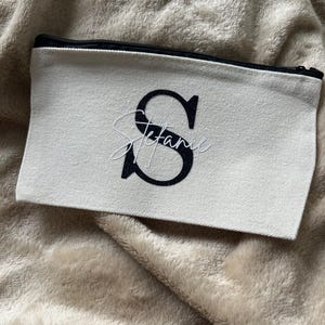 personalisierte Kosmetiktasche mit Initialen | Kosmetikbeutel | Reisetasche | Make-up Tasche | Geschenk für Freundin | Weihnachtsgeschenk
