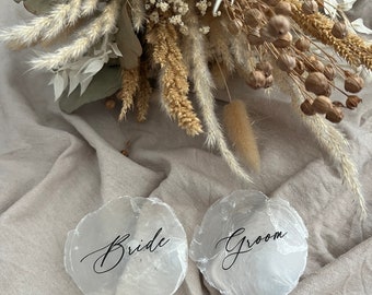 Place cards | Name tag | Shell slices | Decoration | Table decoration | personalized table decoration | wedding | birthday | Communion