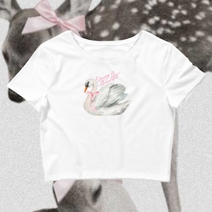 Young & Beautiful Baby Tee | Coquette Clothing, Soft Girl Aesthetic, Coquette Shirt, Coquette Baby Tee, Dollette Coquette, Y2K Baby Tee