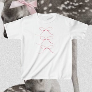 Pink Ribbons Baby Tee | Coquette Clothing, Soft Girl Aesthetic, Coquette Shirt, Coquette Baby Tee, Dollette Coquette, Y2K Baby Tee, Ballet