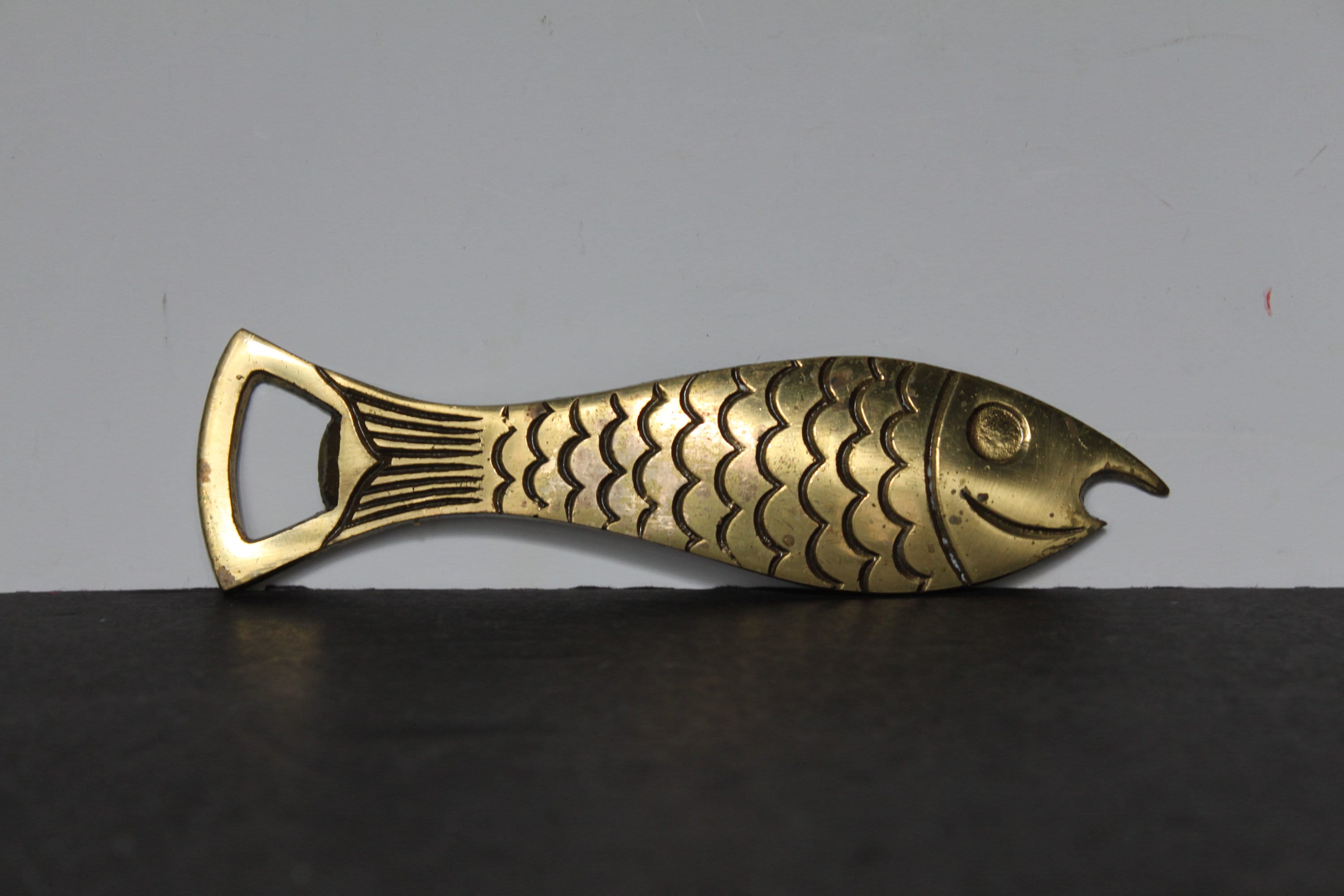 1966 Solid Brass Terra Sancta Stratum Double Fish Envelope Opener Made in  Israel