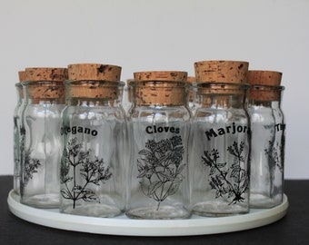 Small Square Glass Jar with Cork Top – TEMECULA Old Town Spice