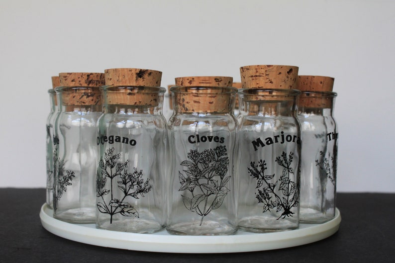 Vintage Spice Jar Set. Wheaton Glass Gourmet Spice Jar Set Etsy