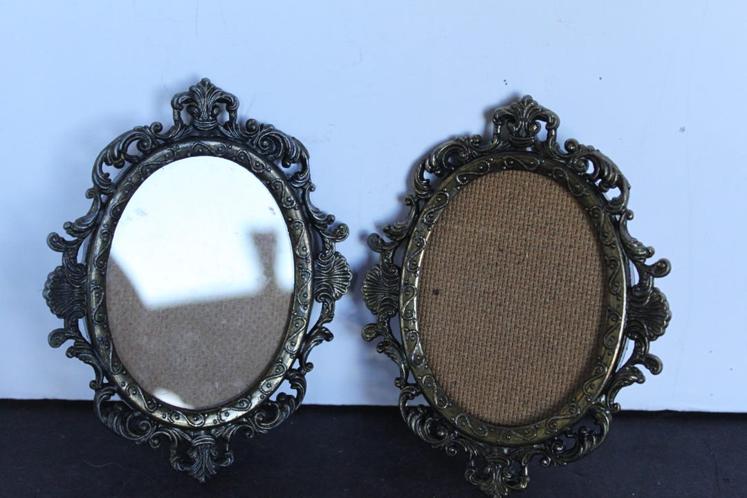 Vintage Intricate Metal Picture Frames. Matching Pair, Made in Italy ...