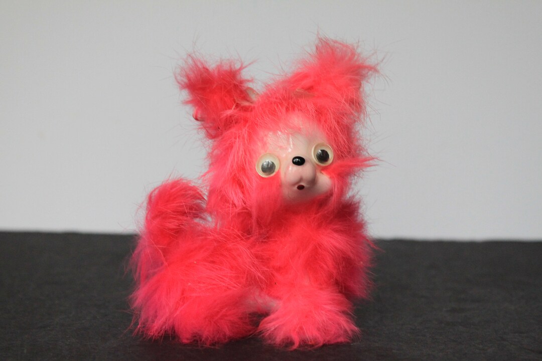 Vintage Pink Feather Dog Figurine. National Potteries Co Etsy