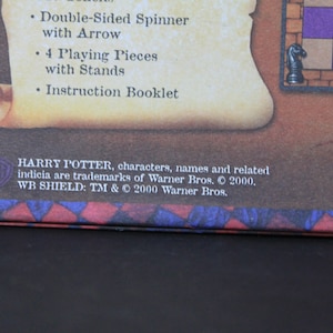 Harry Potter Board Game For Vintage Movie Memorabilia. Sorcerers Stone, 2000 University Game, Complete Set, Gift For Collector, Warner Bros. image 3