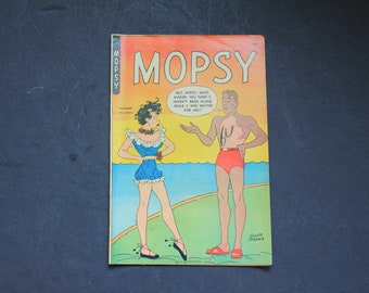 Vintage Mopsy Comic Book. December 1949, Volume 1, Number 8, Retro Nostalgia, Gift For Collector, Funny Comic About Girl, By Gladys Parker.