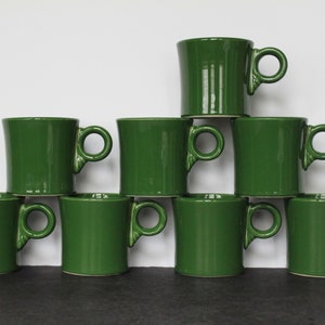 Vintage Fiesta Ware Mug. Dark Forest Green, Original Fiesta Ware, Homer Laughlin Co, CHOOSE 1 From 8, Replacement Piece, Grandmacore Kitchen