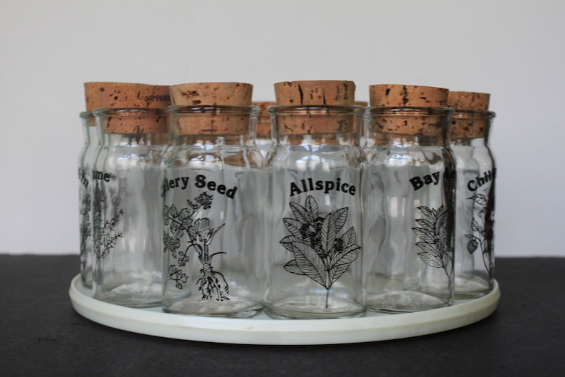 Vintage Spice Jar Set. Wheaton Glass Gourmet Spice Jar Set Etsy