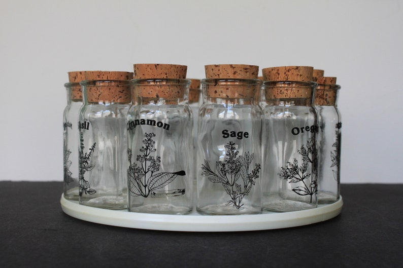 Vintage Spice Jar Set. Wheaton Glass Gourmet Spice Jar Set Etsy