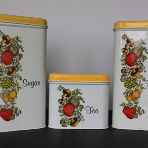 Metal Vintage Food Flour Storage Tin Jar 5 litres Container Decor Durable