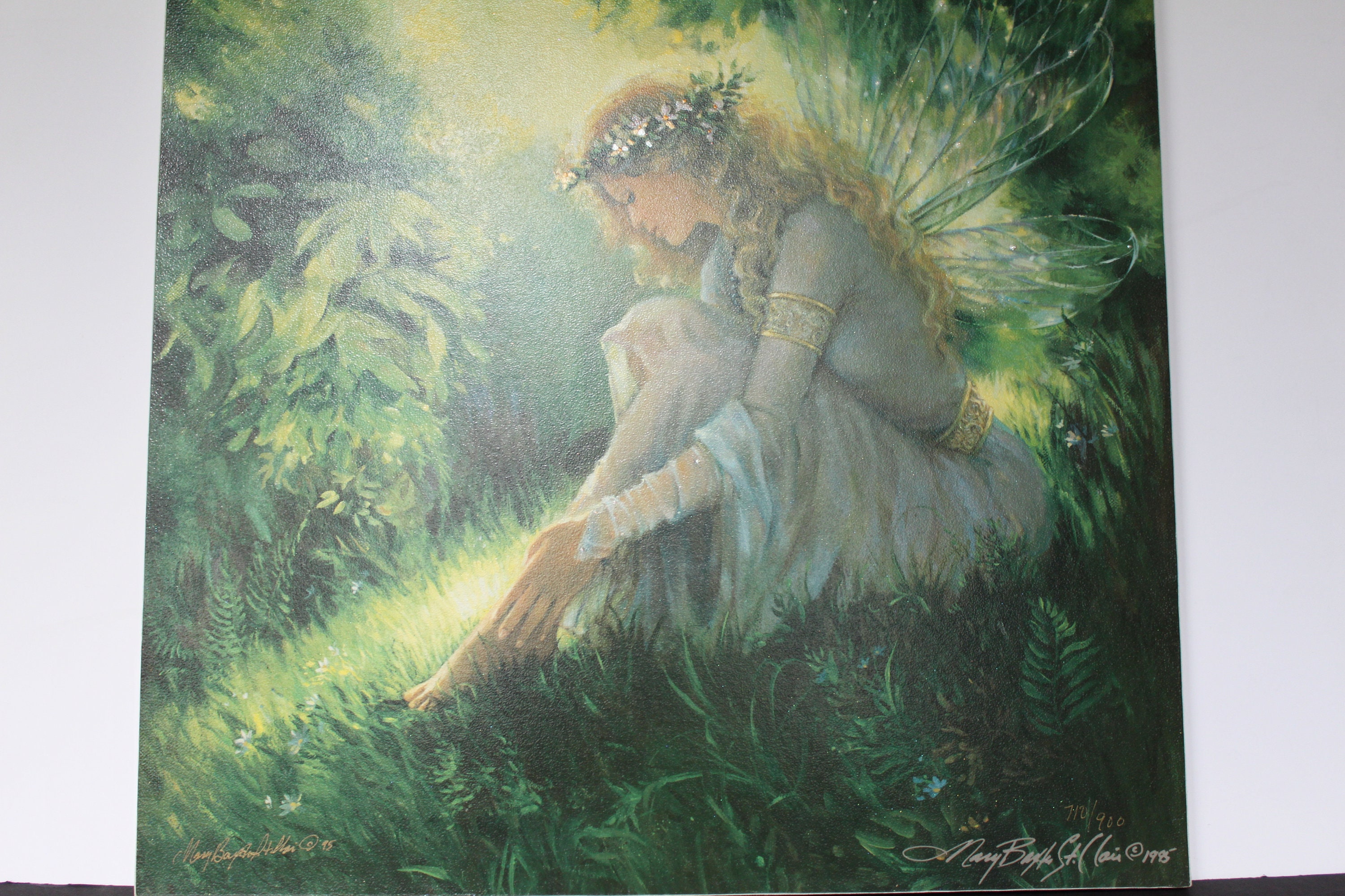 Vintage Mary Baxter St Clair Picture. Garden Of Dreams Fairy In