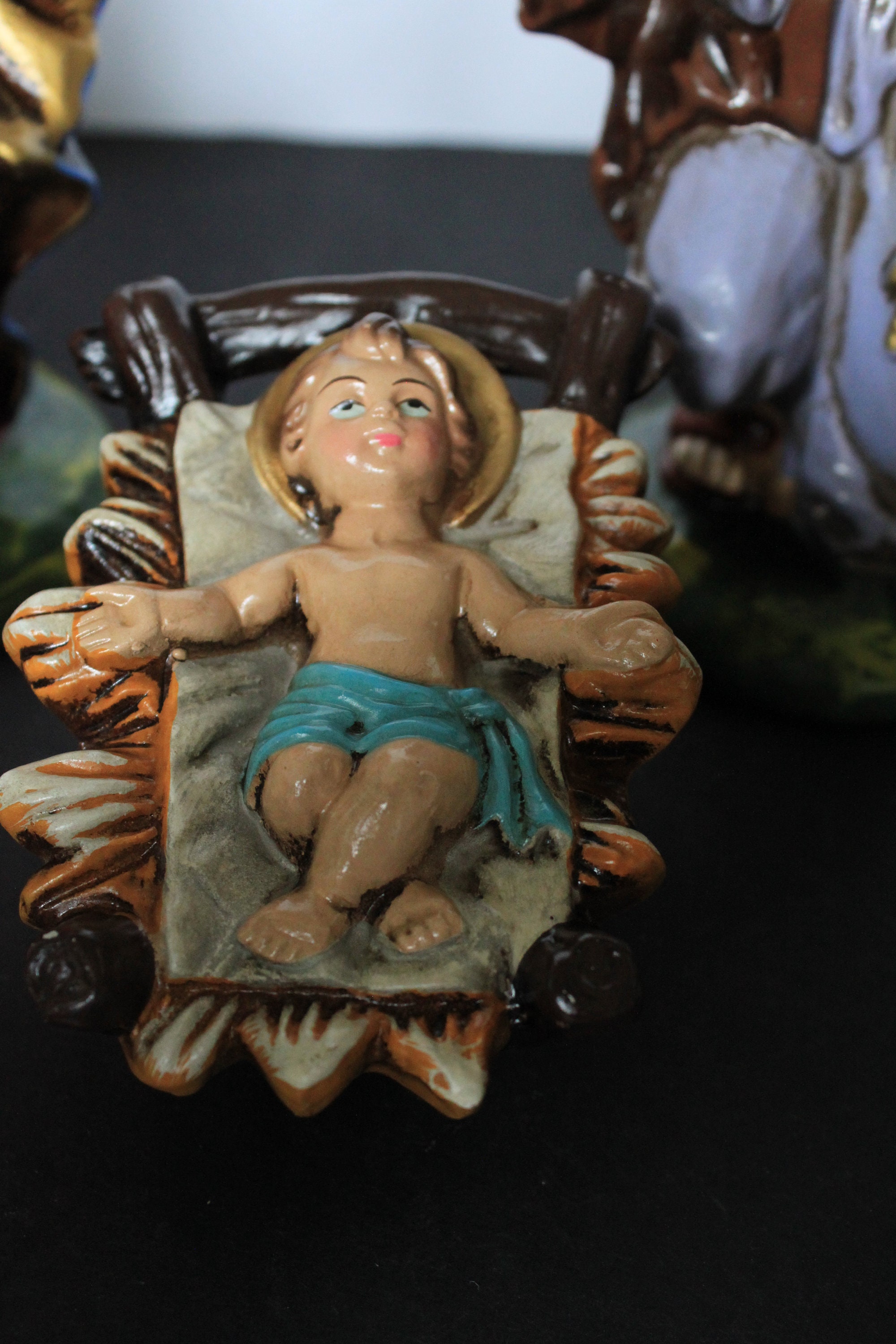 Vintage Nativity Set, Made in Japan, Beautiful, Shiny Finish Vintage Nativity Set, Made in Japan, Beautiful, Shiny Finish