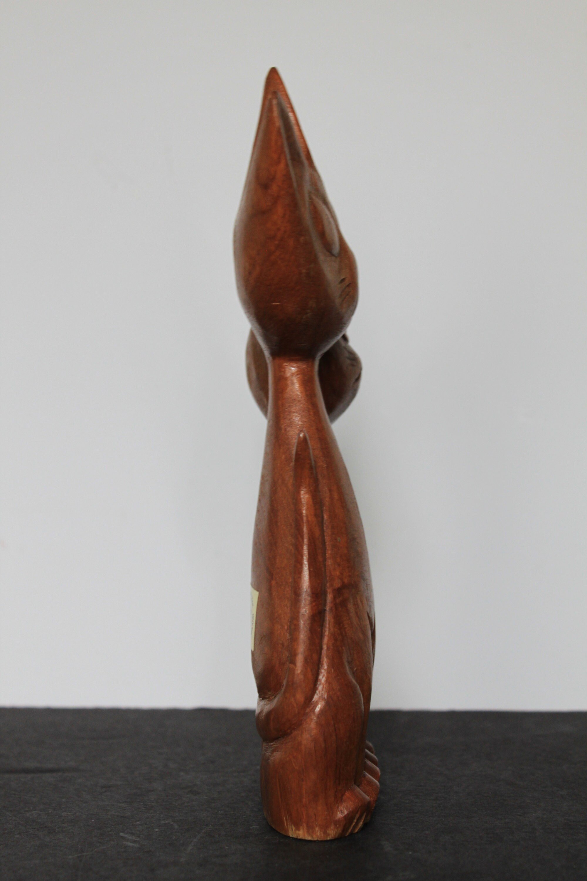 Vintage Wooden Cat Figurine. 2 Cats Sitting Together Genuine Etsy