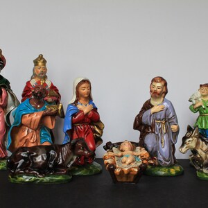 Vintage Nativity Set, Made in Japan, Beautiful, Shiny Finish